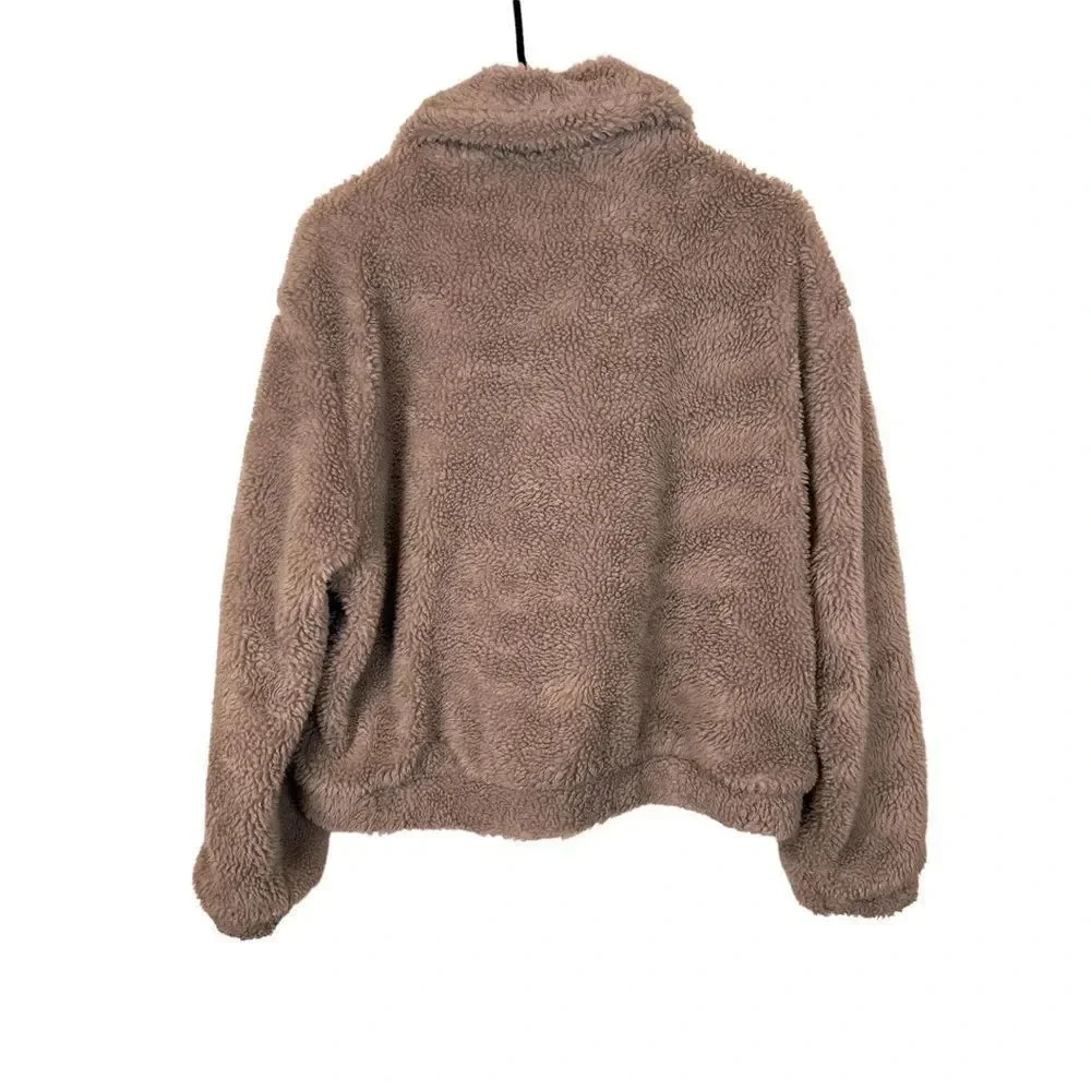 Urban Outfitters Cropped Teddy Bear Jacket Sz L - Picture 4 of 16